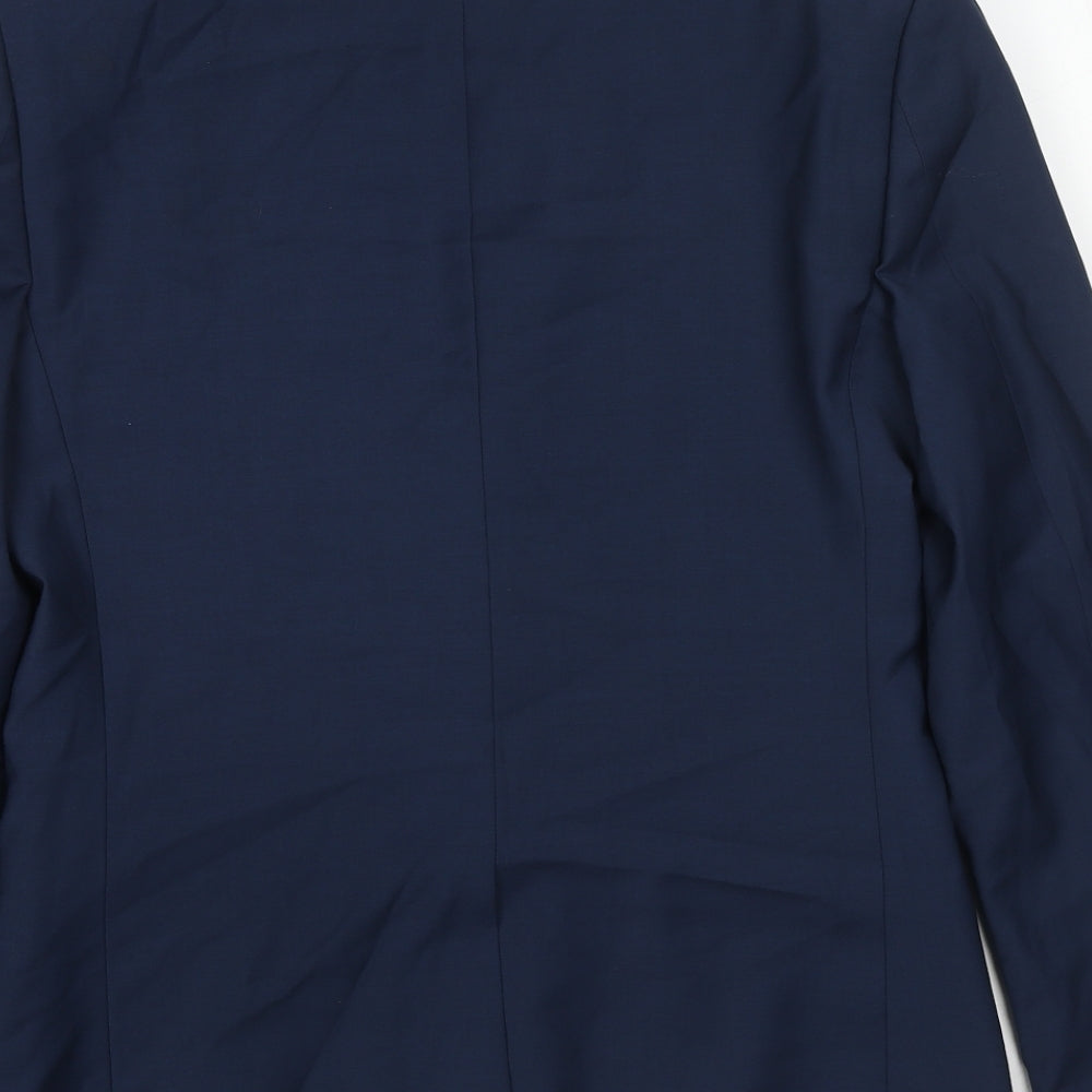 Marks and Spencer Mens Blue Polyester Jacket Suit Jacket Size 38 Regular