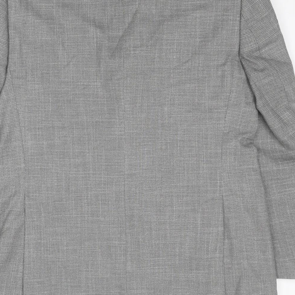 Marks and Spencer Mens Grey Polyester Jacket Suit Jacket Size 42 Regular