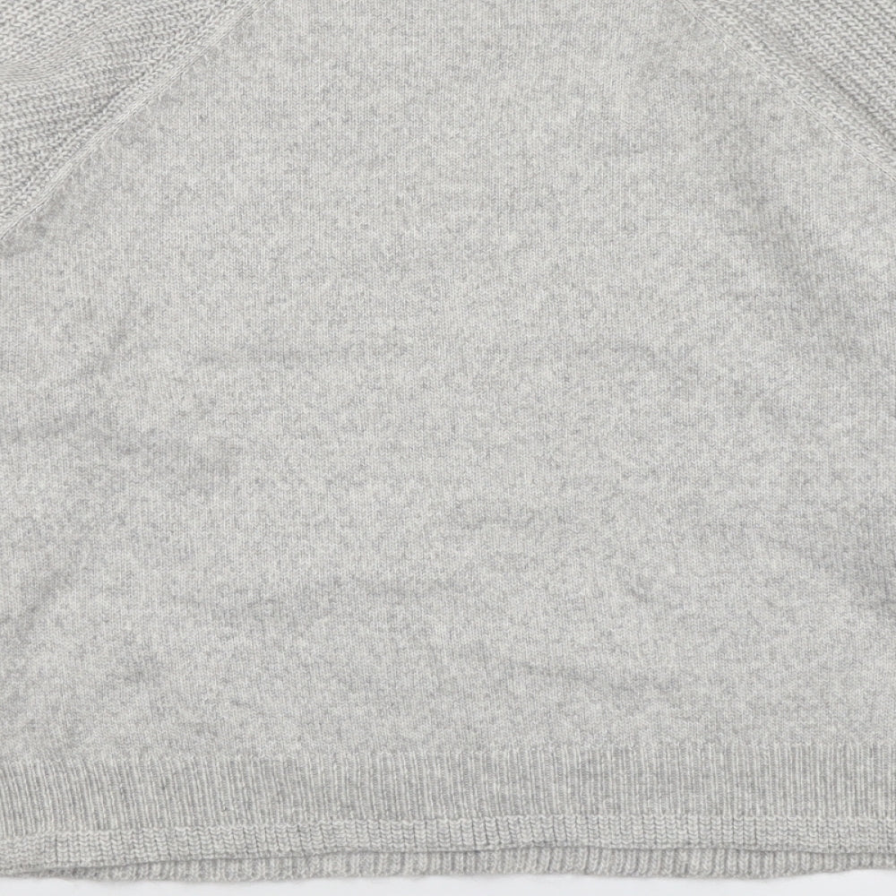 Marks and Spencer Womens Grey Round Neck Polyester Pullover Jumper Size M