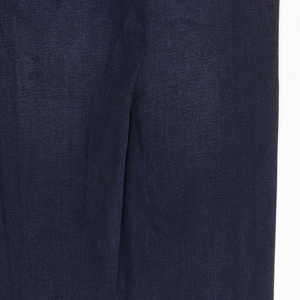 NEXT Mens Blue Cotton Straight Jeans Size 32 in Slim Zip