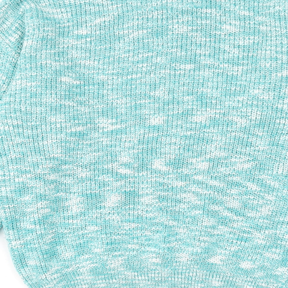 Matrix Womens Blue Round Neck Acrylic Pullover Jumper Size M