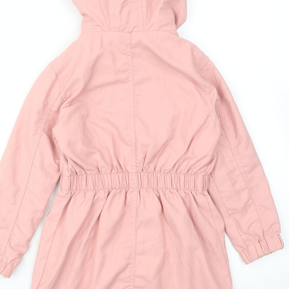 KIKI KOKO Girls Pink Rain Coat Coat Size 2-3 Years Zip