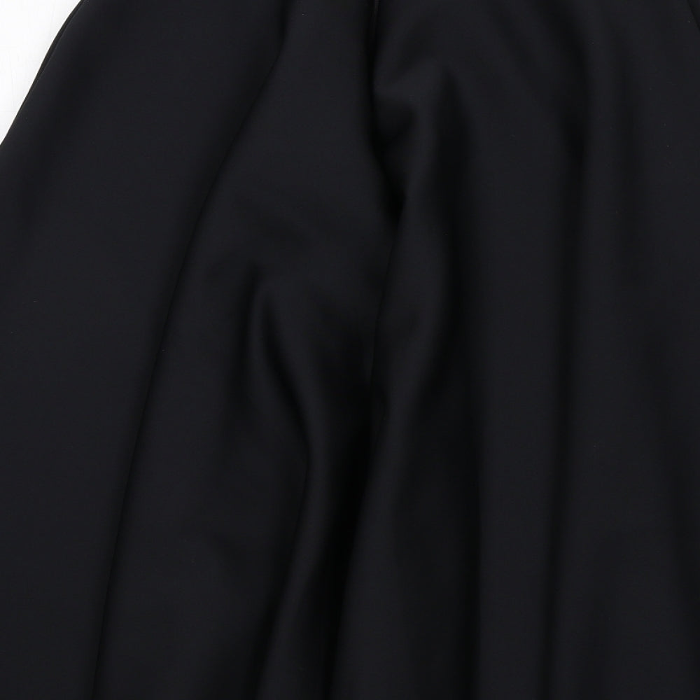 ASOS Womens Black Polyester Swing Skirt Size 10 Zip