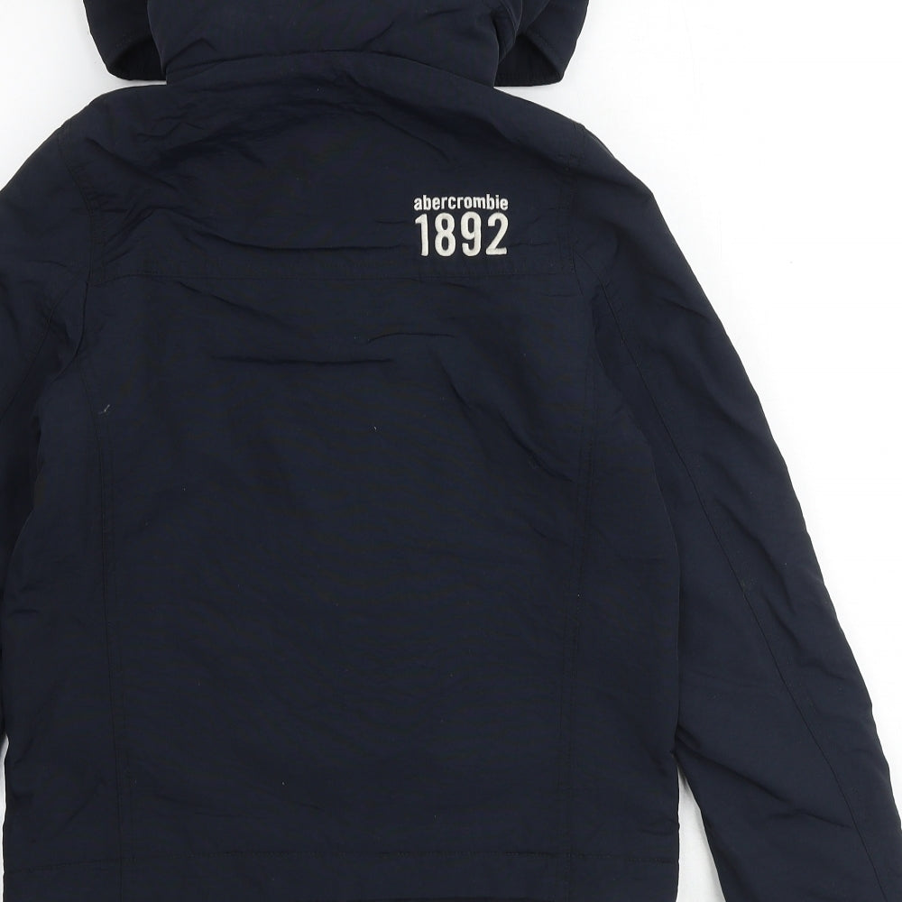 Abercrombie & Fitch Boys Blue Jacket Size L Zip