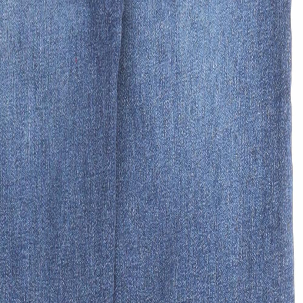 Denim & Co. Womens Blue Cotton Skinny Jeans Size 8 Regular Zip - Waist 21 inches