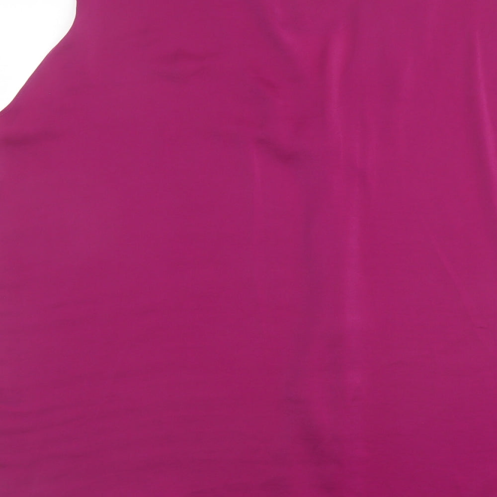 Marks and Spencer Womens Purple Polyester Basic Blouse Size 20 V-Neck
