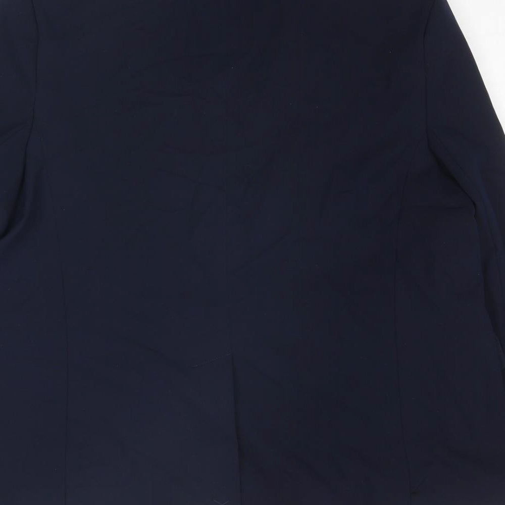 Marks and Spencer Womens Blue Polyester Jacket Suit Jacket Size 18