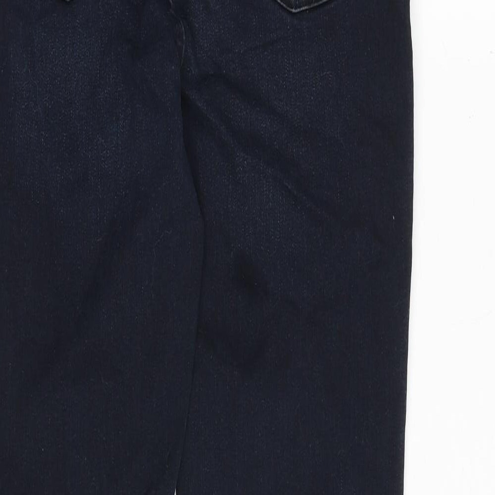 Marks and Spencer Womens Blue Cotton Skinny Jeans Size 8 Regular Zip