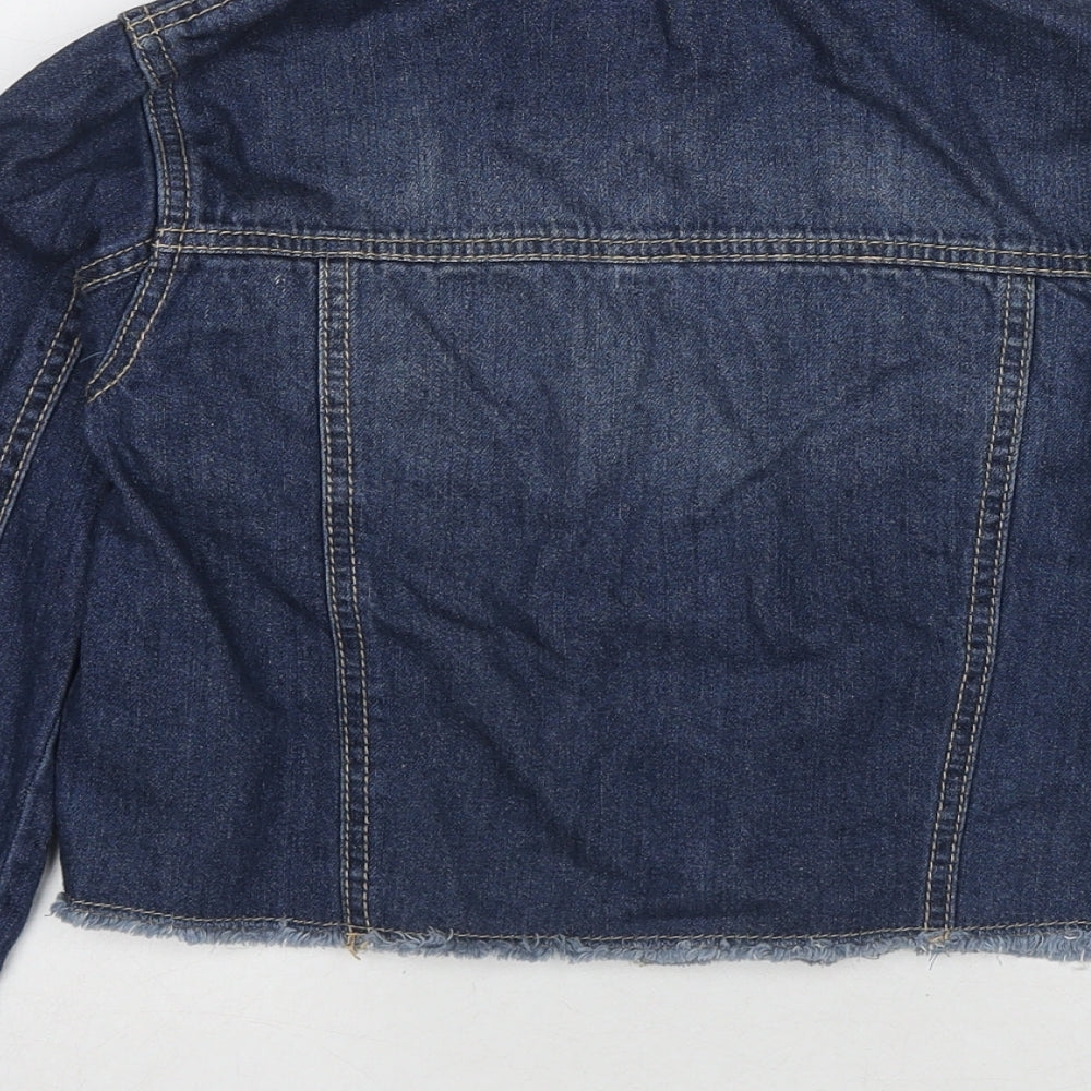 NEXT Girls Blue Jacket Size 11 Years Button