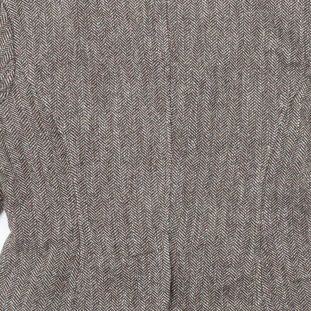 Per Una Womens Multicoloured Wool Jacket Blazer Size 10