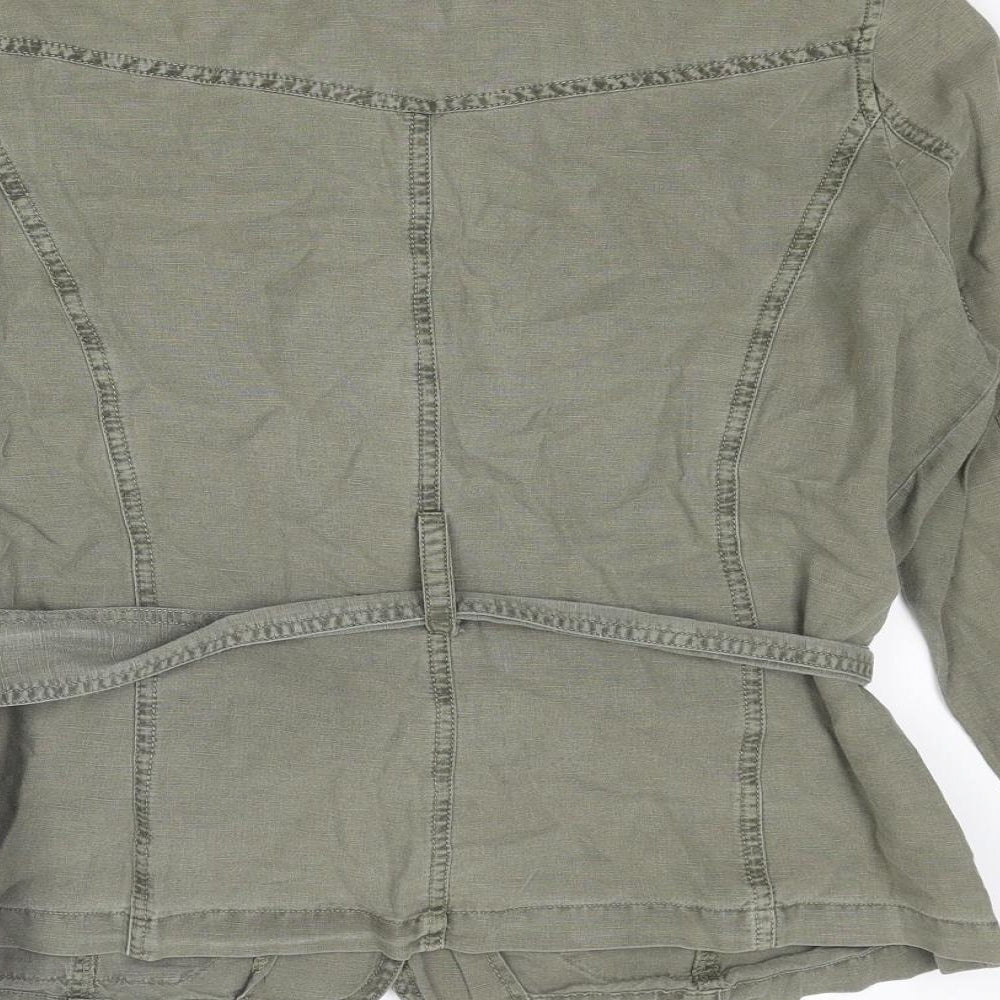 Dorothy Perkins Womens Green Jacket Size 14 Button