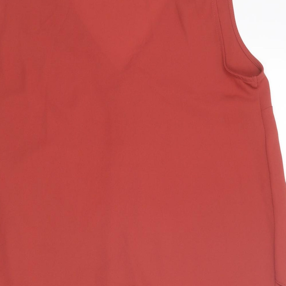 NEXT Womens Red Polyester Basic Tank Size 12 V-Neck