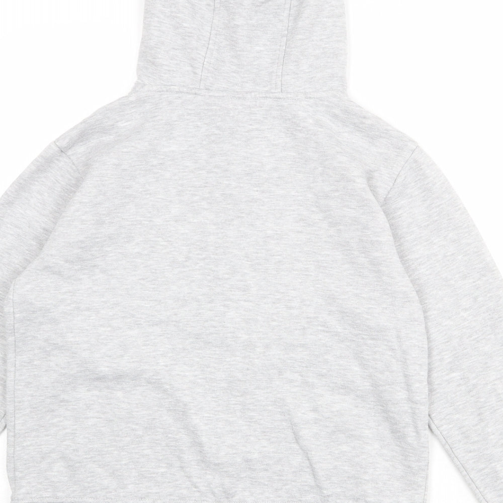 LA Gear Girls Grey Polyester Full Zip Hoodie Size 9-10 Years Zip