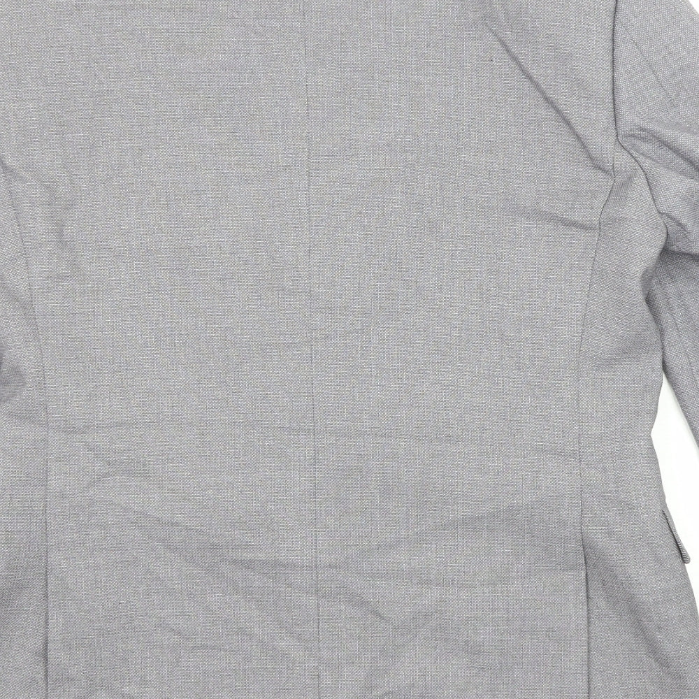 Skopes Mens Grey Polyester Jacket Suit Jacket Size 34 Regular