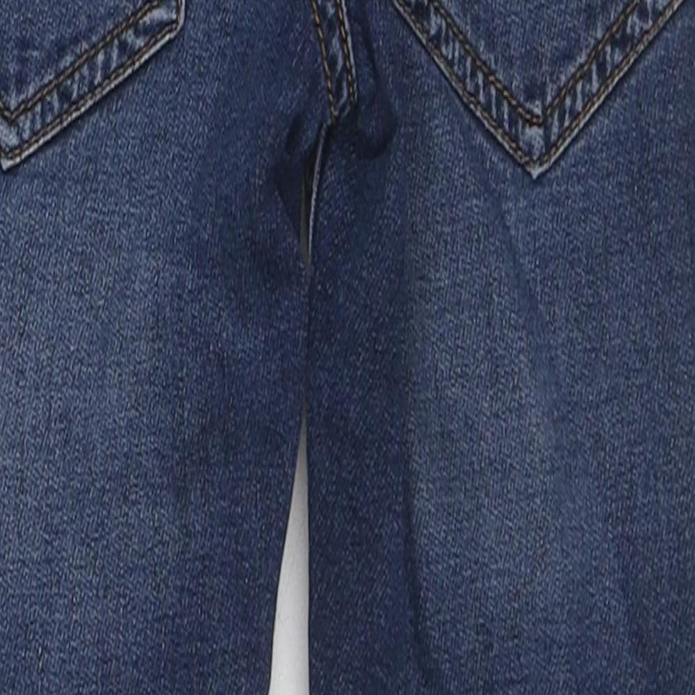 NEXT Boys Blue Cotton Straight Jeans Size 6 Years Regular Zip