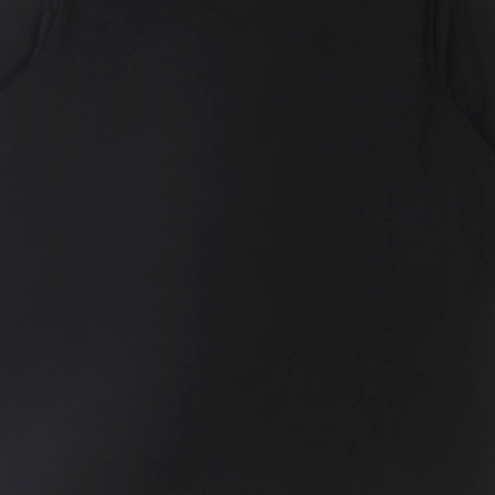 Bob Mackie Womens Black Polyester Basic T-Shirt Size L V-Neck - Neckline Detail