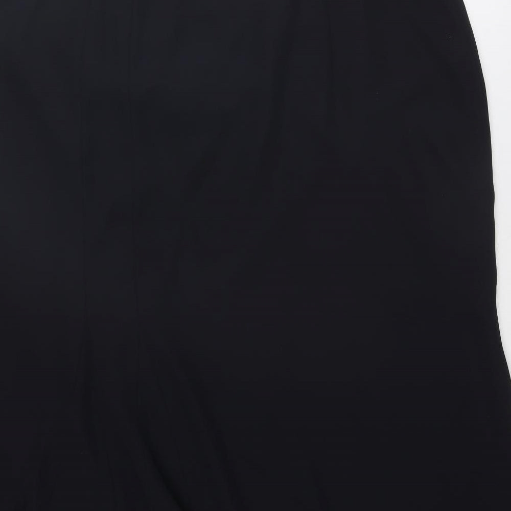 Blanchelle Womens Black Polyester A-Line Skirt Size 26 Zip