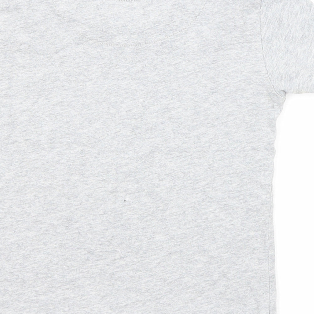 Lyle & Scott Boys Grey Cotton Basic T-Shirt Size 2 Years Round Neck Pullover