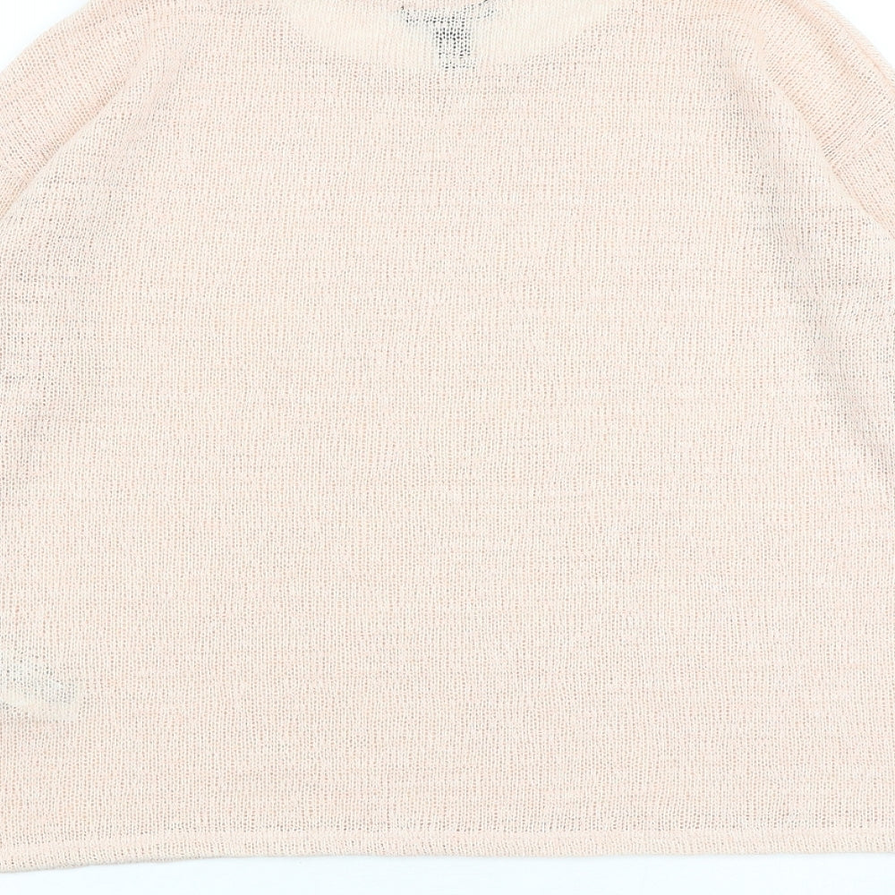 FOREVER 21 Womens Pink Round Neck Polyester Pullover Jumper Size L