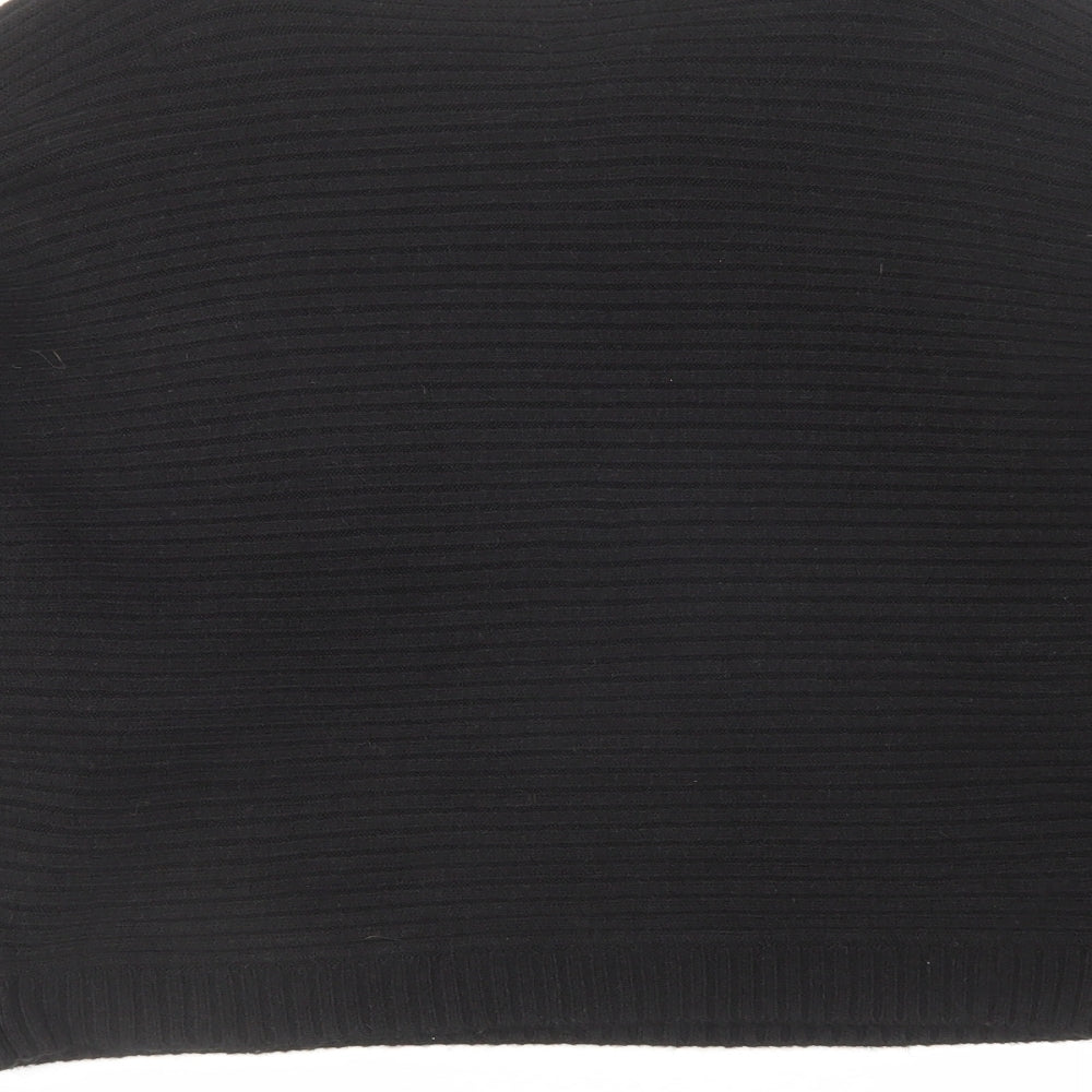 New Look Womens Black Round Neck Acrylic Pullover Jumper Size S