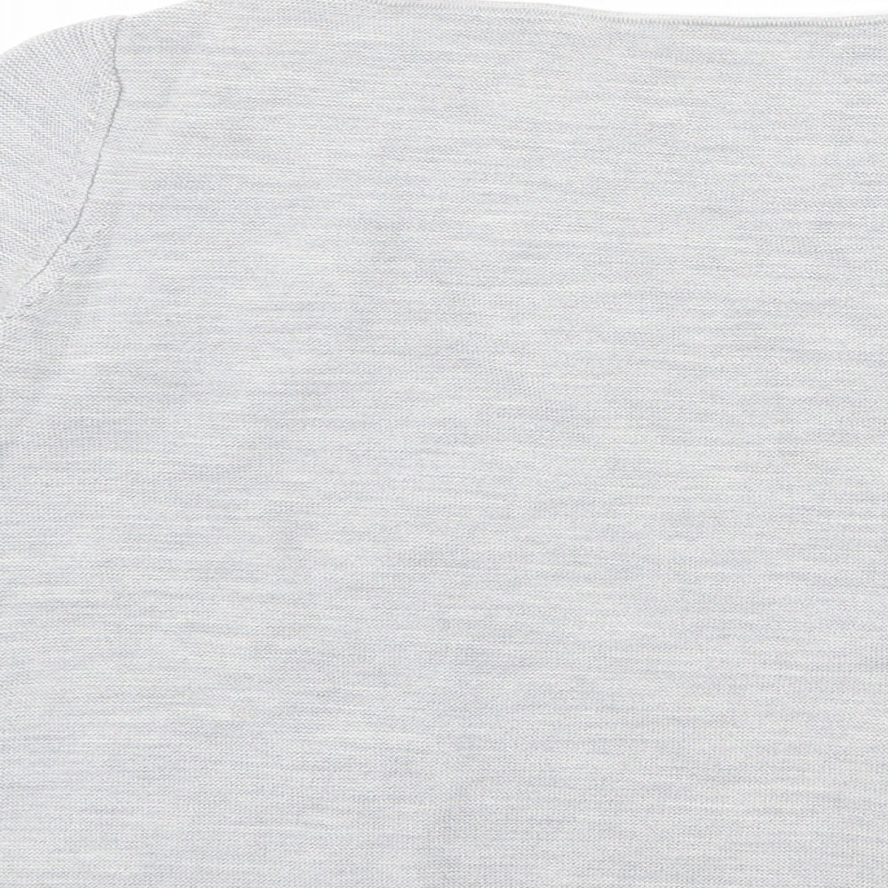 COS Womens Grey Boat Neck Wool Pullover Jumper Size S