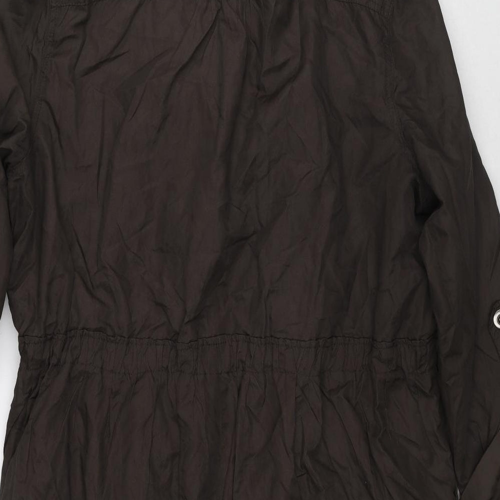 Debenhams Womens Brown Rain Coat Coat Size 20 Zip