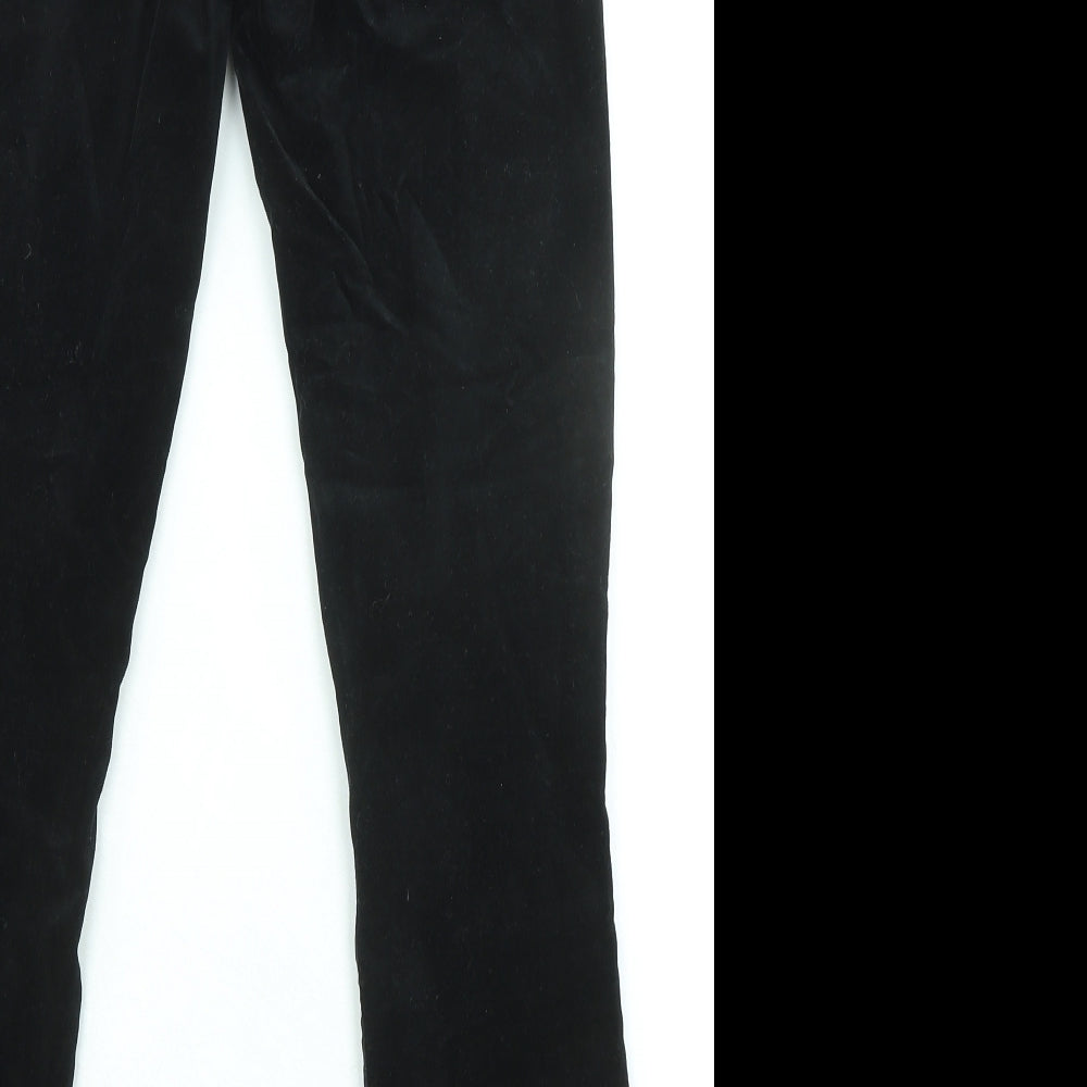 Gap Womens Black Cotton Trousers Size 26 in L28 in Regular Zip