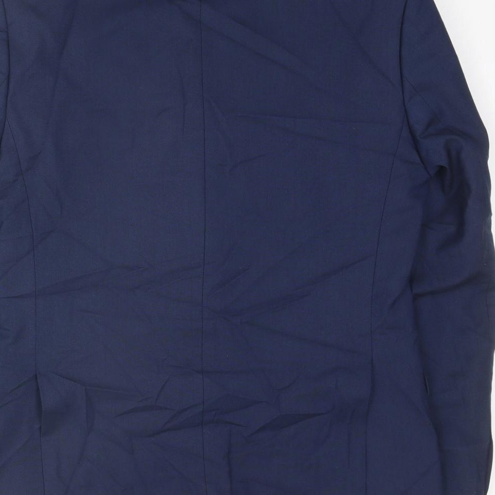 Marks and Spencer Mens Blue Polyester Jacket Suit Jacket Size 38 Regular