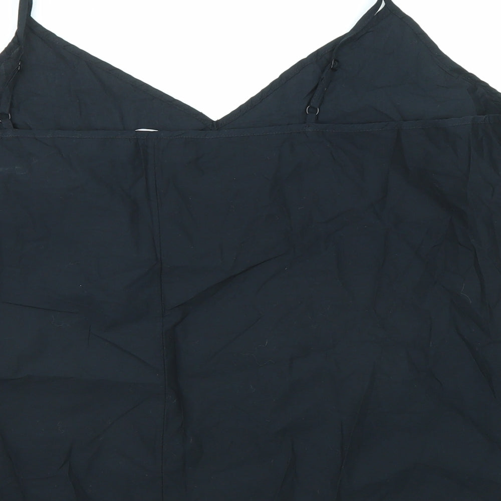 Marks and Spencer Womens Blue Cotton Basic Tank Size 20 V-Neck
