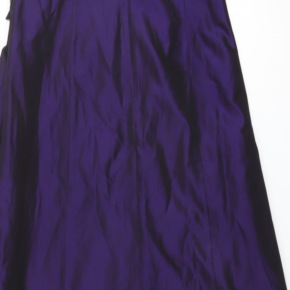 Debut Womens Purple Polyester A-Line Size 18 Sweetheart Zip