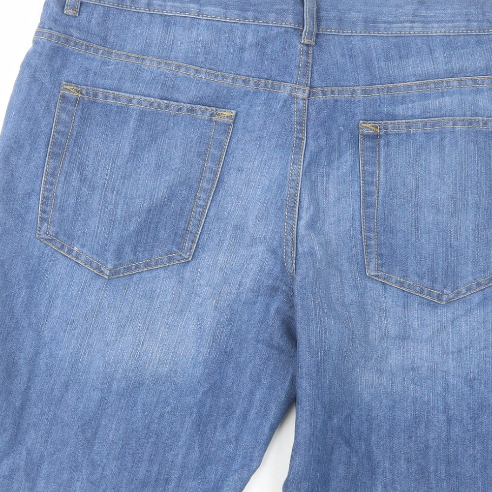 Denim & Co. Mens Blue Cotton Chino Shorts Size 36 in L11 in Regular Button