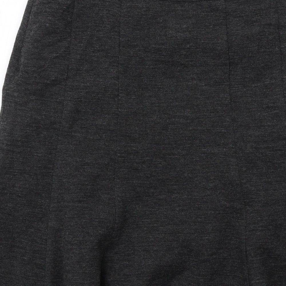 Phase Eight Womens Grey Acrylic Swing Skirt Size 12 Zip