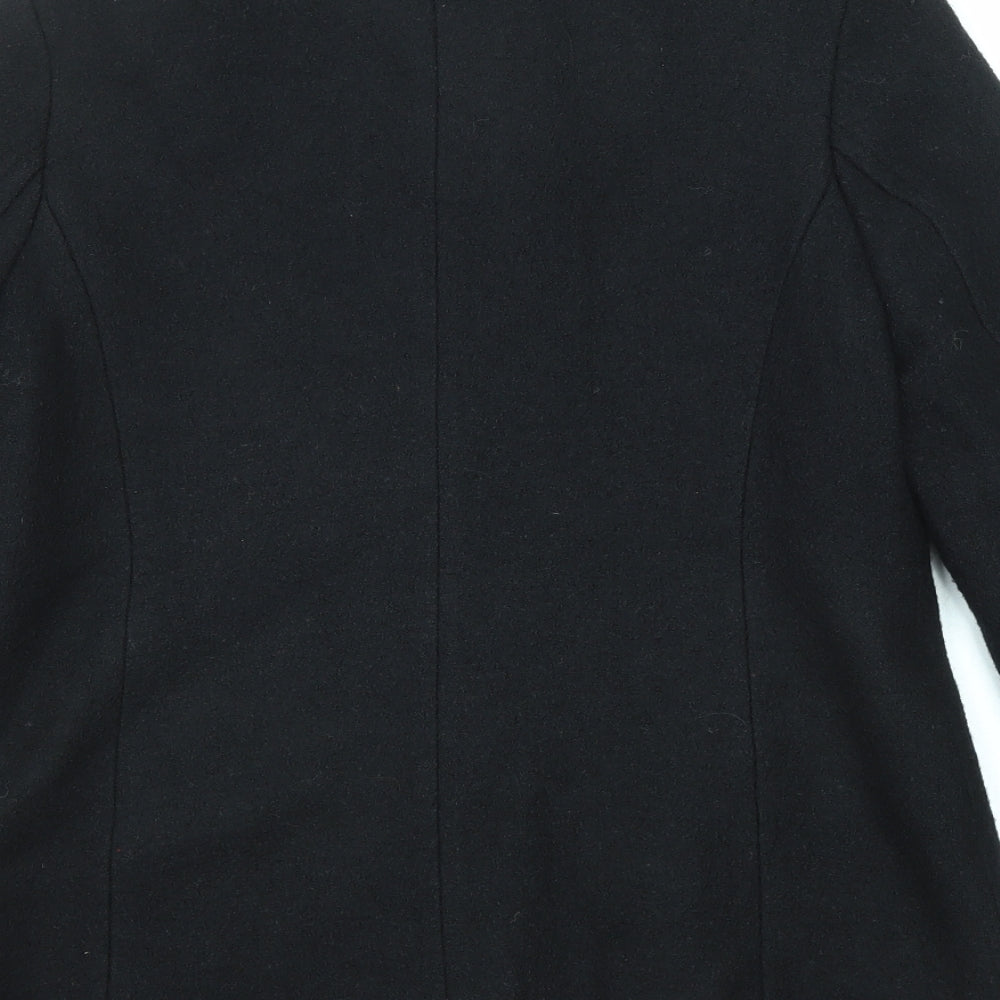 Lands' End Womens Black Jacket Size 12 Button