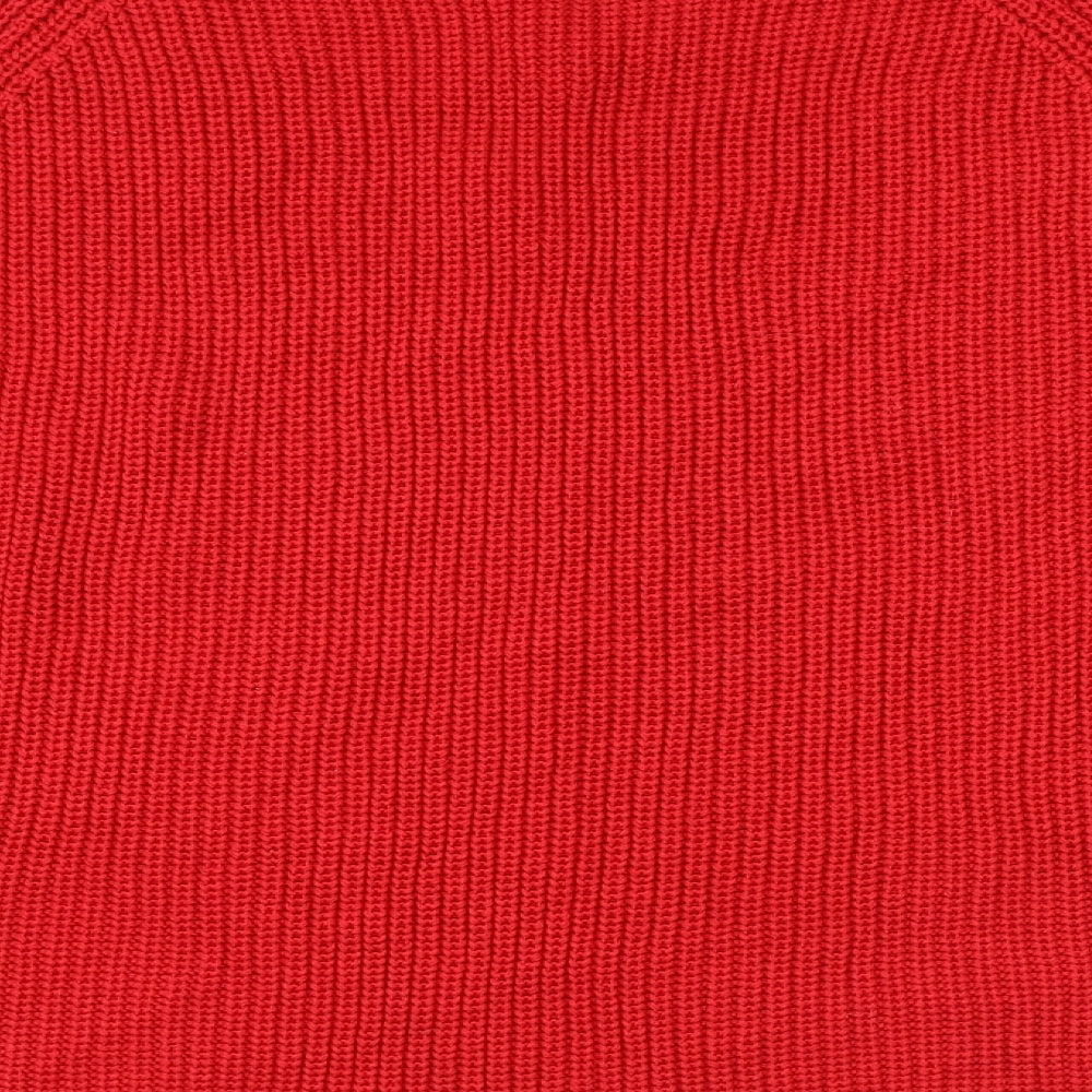 Target Womens Red Round Neck Cotton Pullover Jumper Size S