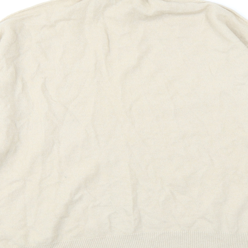 Zara Womens Beige Roll Neck Wool Pullover Jumper Size S