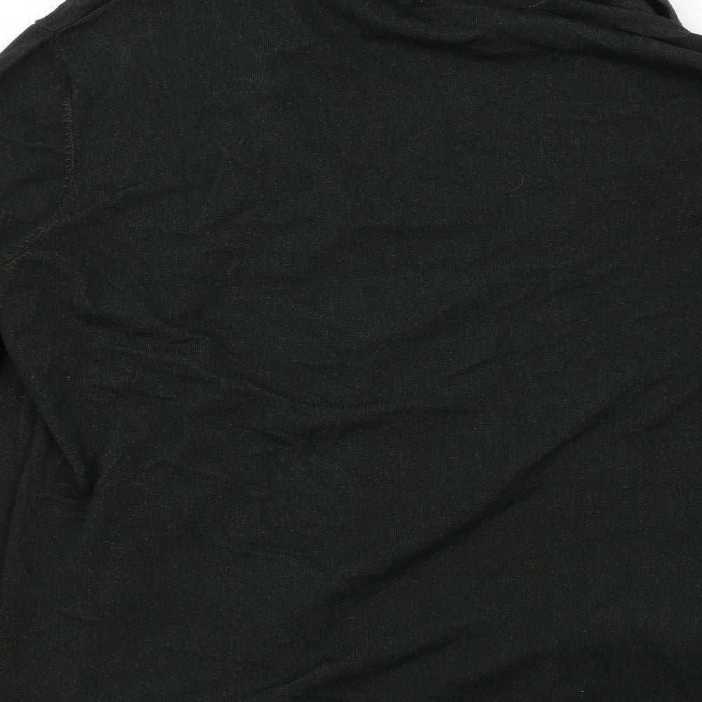 Michele Hope Womens Black V-Neck Viscose Cardigan Jumper Size 14