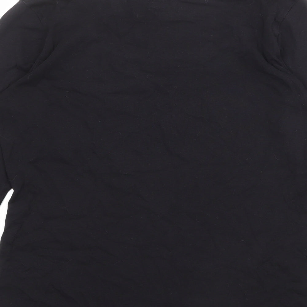NEXT Womens Black 100% Cotton Basic T-Shirt Size 18 Boat Neck