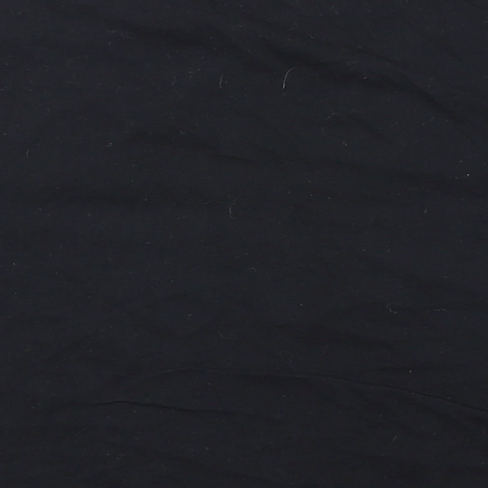 New Look Womens Black 100% Cotton Basic T-Shirt Size 12 Round Neck