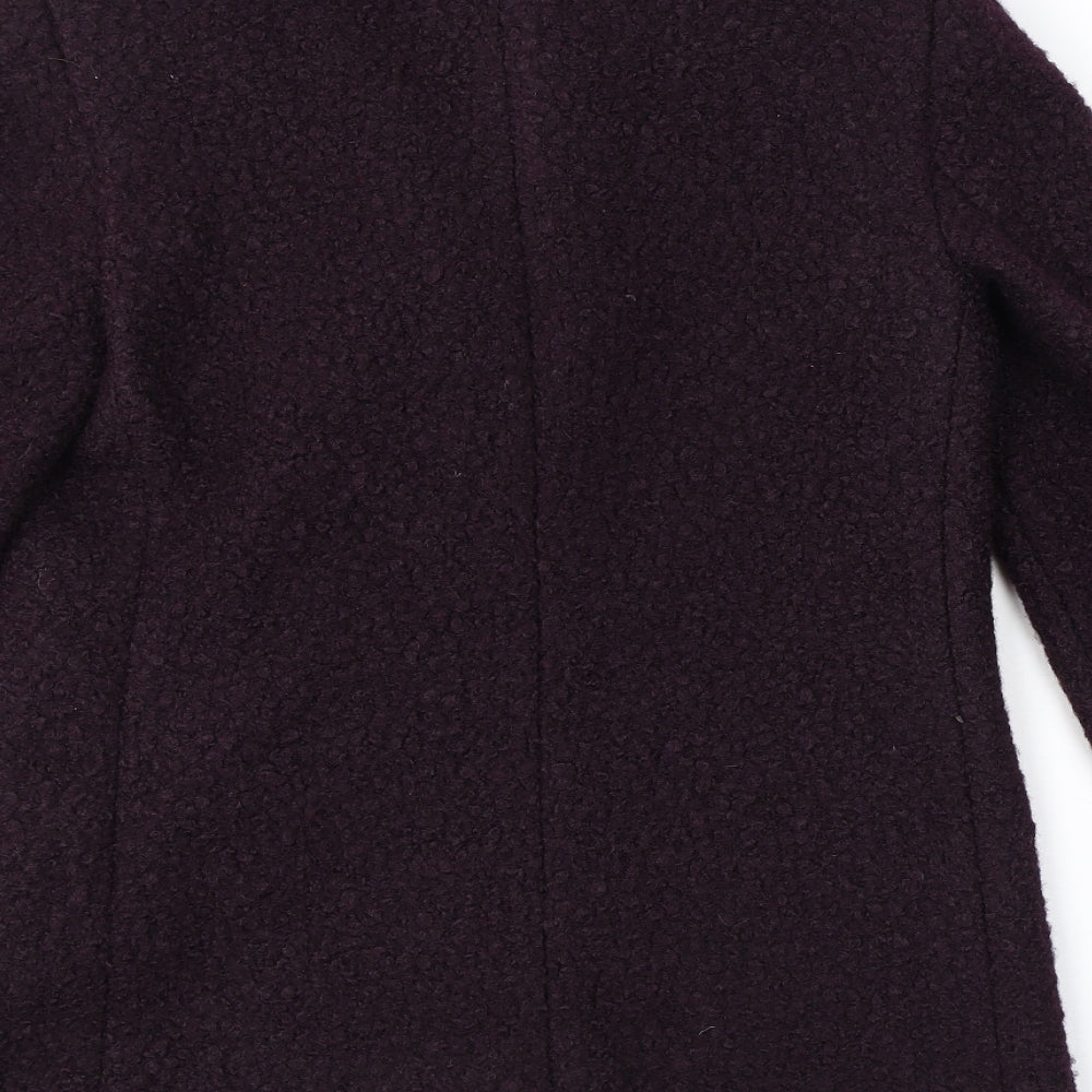 Principles Womens Purple Herringbone Jacket Size 10 Button