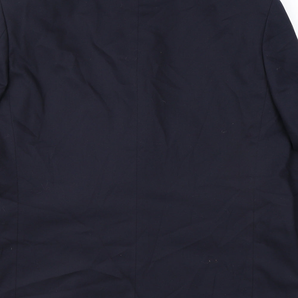 Marks and Spencer Mens Blue Polyester Jacket Suit Jacket Size 42 Regular