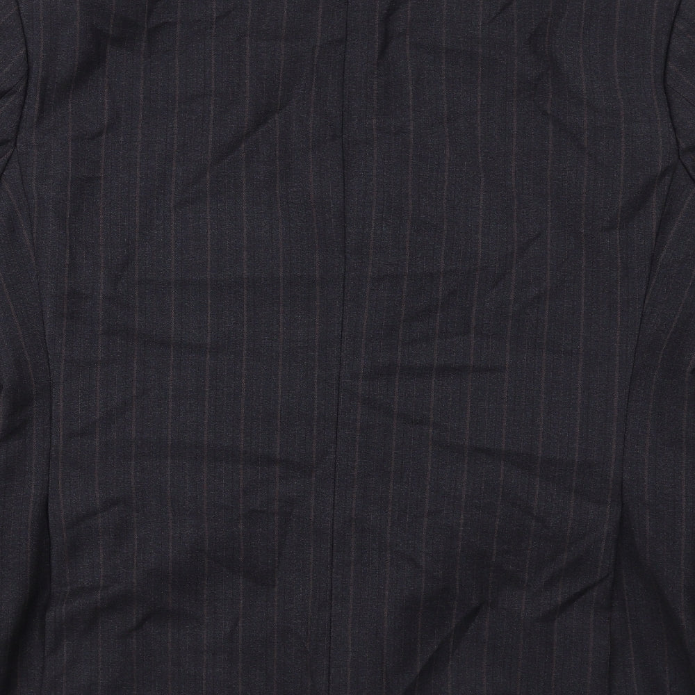 Marks and Spencer Mens Blue Striped Wool Jacket Suit Jacket Size 40 Regular