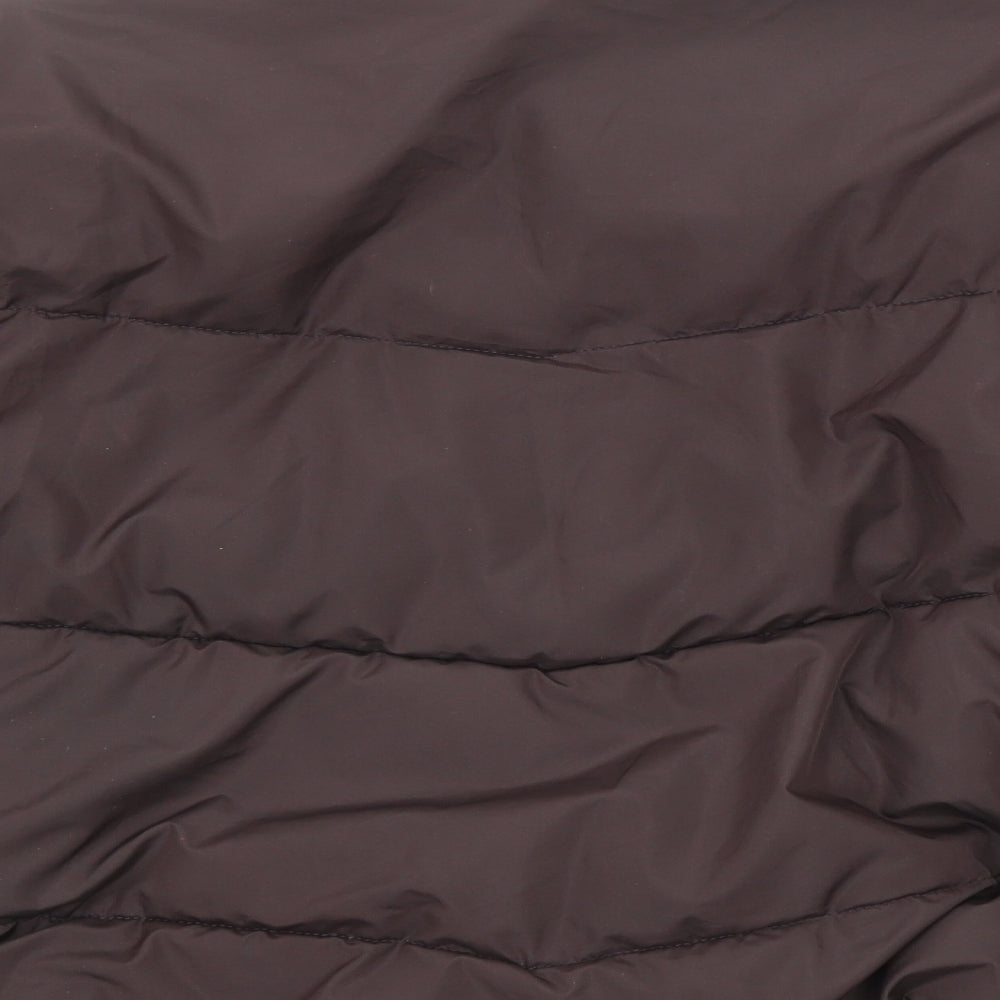 New Look Womens Brown Puffer Jacket Coat Size L Zip