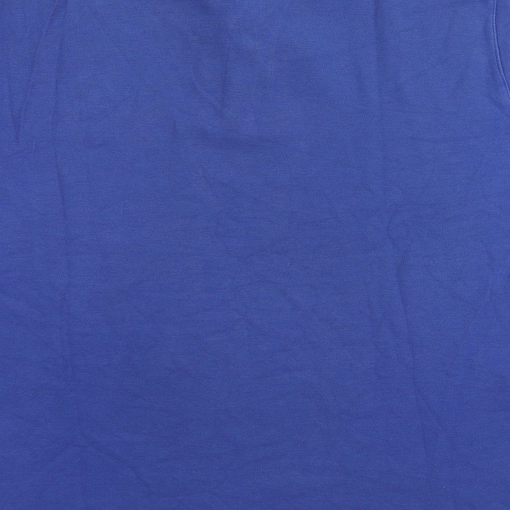 Blue Harbour Mens Blue Cotton Polo Size XL Collared Button