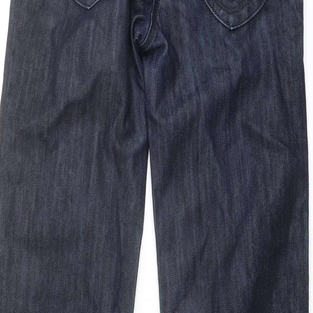 River Island Womens Blue Cotton Bootcut Jeans Size 10 L31 in Regular Button