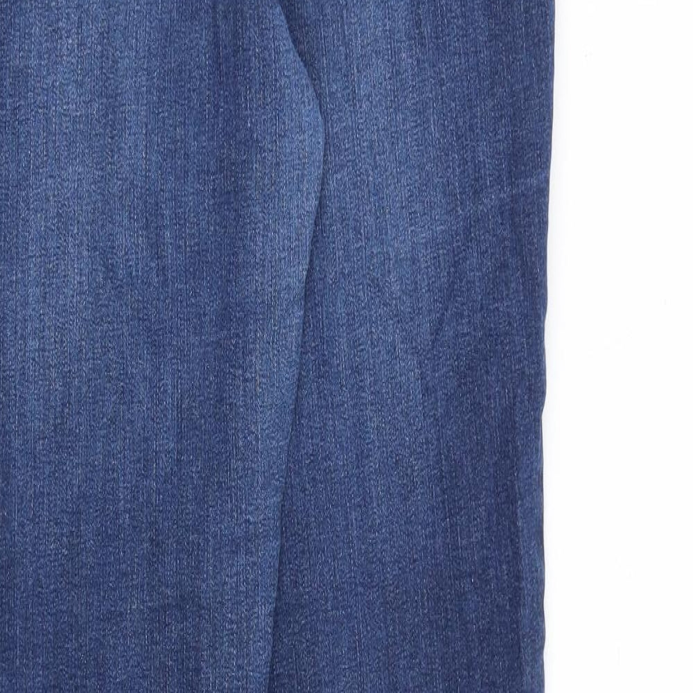 Fashion Union Womens Blue Cotton Skinny Jeans Size 14 L30 in Slim Zip