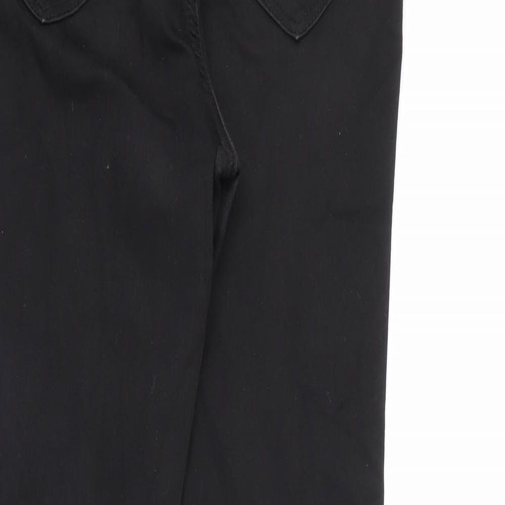 Very Womens Black Cotton Skinny Jeans Size 12 L27.5 in Regular Zip