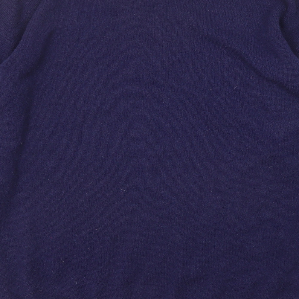 Ashworth-Callaway Golf Mens Blue Crew Neck Wool Pullover Jumper Size L Long Sleeve