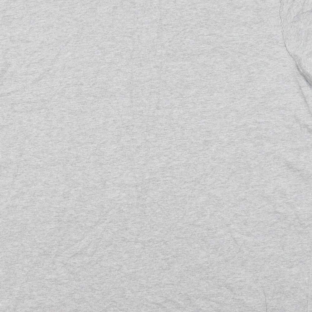 Cottonfield Mens Grey Cotton T-Shirt Size 2XL Round Neck