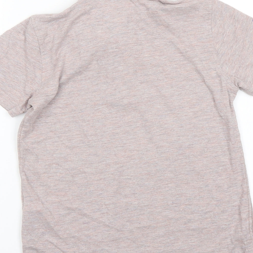 NEXT Boys Pink Cotton Basic Polo Size 9 Years Collared Button