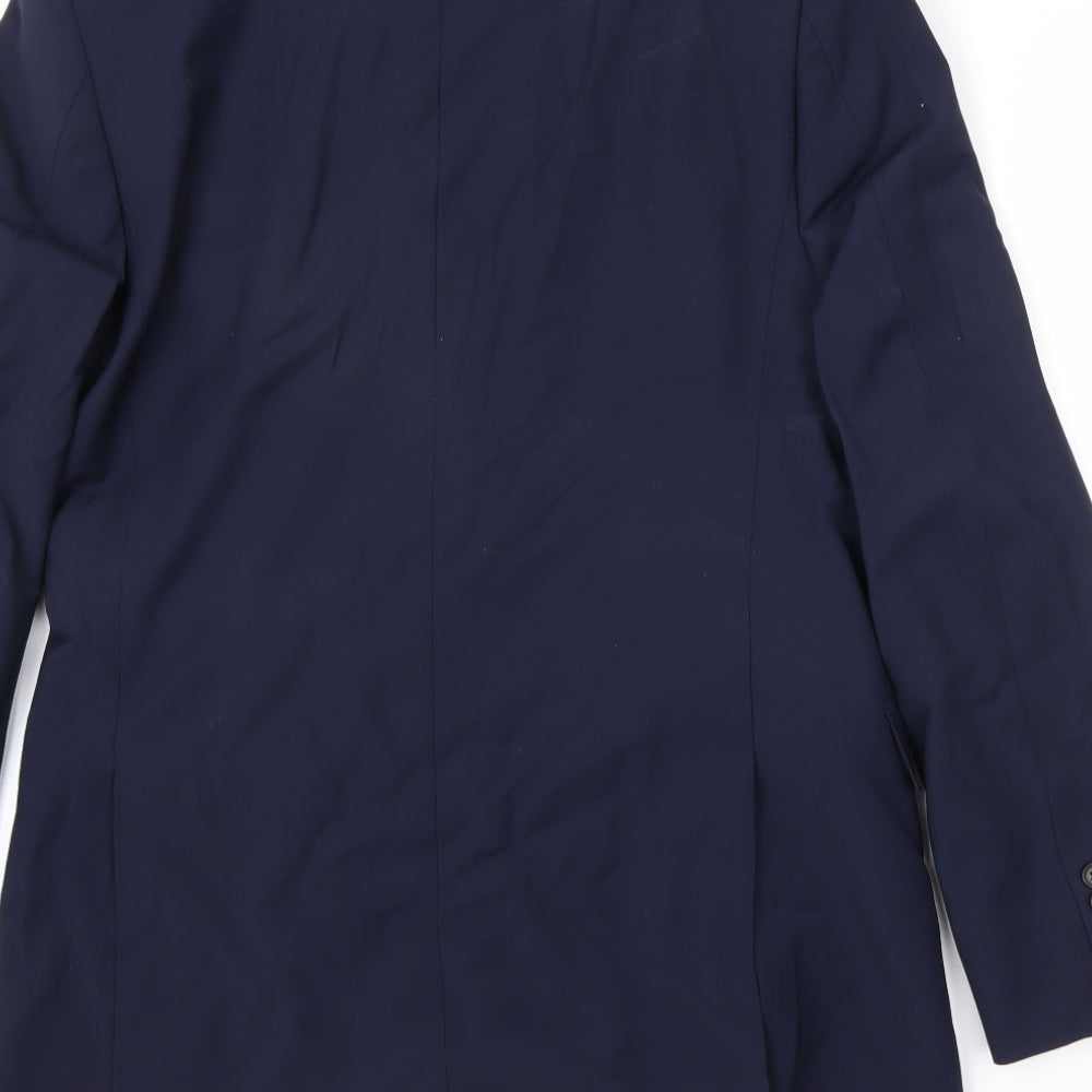 Marks and Spencer Mens Blue Polyester Jacket Suit Jacket Size 38 Regular